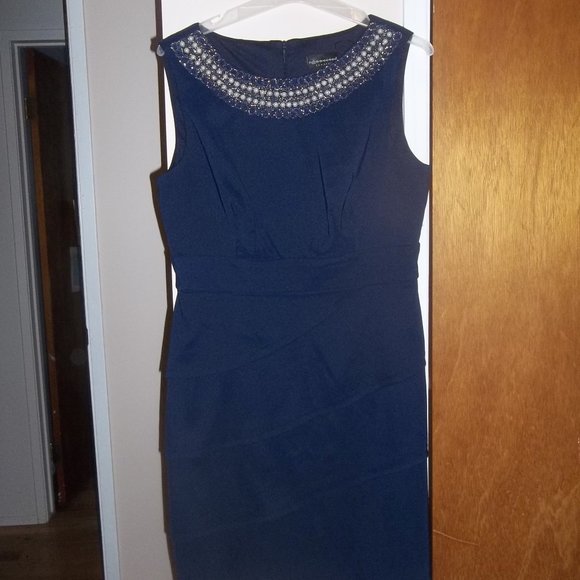 Connected Apparel Navy Blue dress - Picture 1 of 5